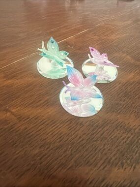 Glass Baron  butterfly set of 3
